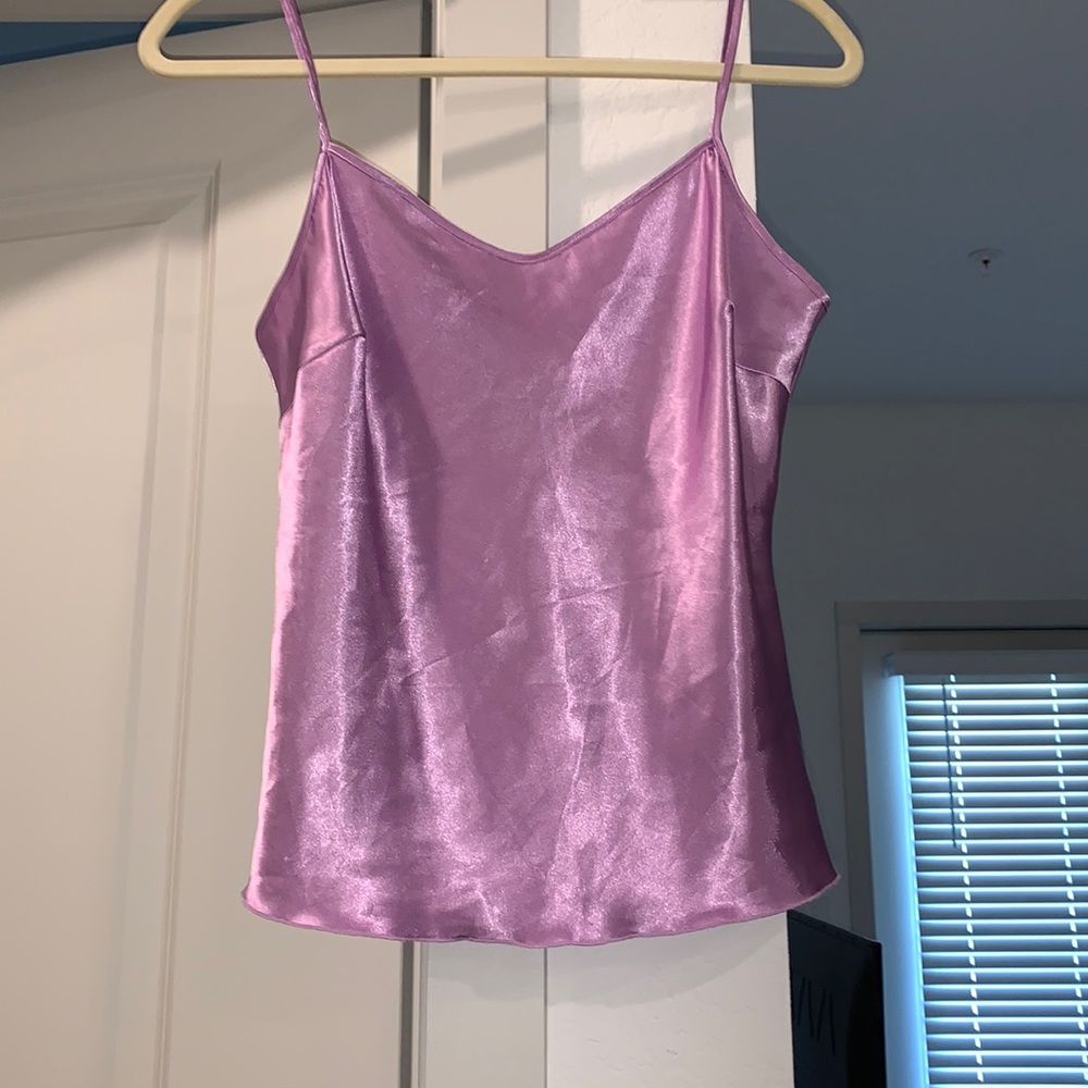 Purple silk tank
